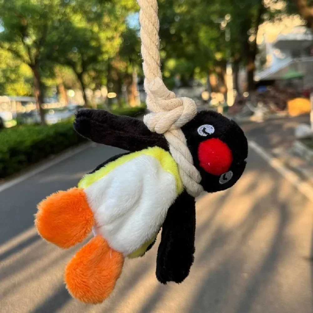 16cm 사랑스러운 펭귄 플러시 키 체인 귀여운 펭귄 인형 배낭 펜던트 크리 에이 티브 동물 인형 키 체인 여자 여자 가방 액세서리
