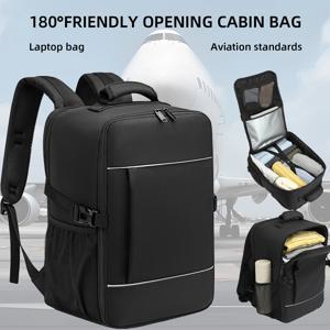여행 배낭 40x20x25 Ryanair 캐빈 백 남녀공용 기내 수하물. 학교용 15.6인치 노트북 배낭, 야간 반사 스트립