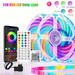 40M/131Ft LED 스트립 조명 APP 제어 색상 변경 RGB LED 조명 유연한 램프 테이프 (방 장식 TV 백라이트 다이오드용)