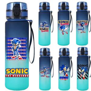 650ML 소닉 고슴도치 인쇄 물병 대용량 마시는 휴대용 홈 애니메이션 야외 스포츠 워터 컵 아이 선물