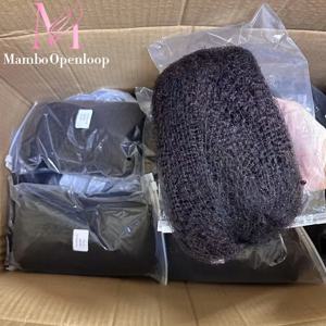아프로 곱슬머리 50g/팩 자연색 벌크 인모 레미 헤어 번들 레미 벌크 헤어 브레이딩 헤어 익스텐션 웨프트 없음