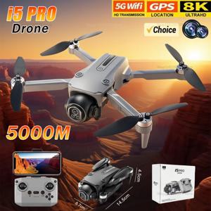 새로운 오리지널 i5PRO 드론 8K WIFI GPS 전문가용 HD 항공 촬영 원격 조종 항공기 HD 듀얼 카메라 쿼드콥터 완구
