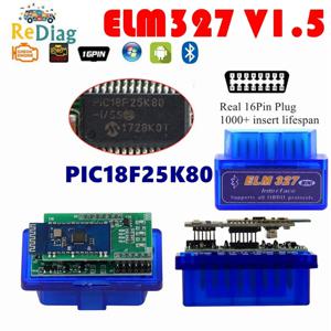 슈퍼 미니 ELM 327, 하드웨어 V1.5 PIC18F25K80 ELM327 블루투스 V1.5 자동 코드 리더, 안드로이드 심비안 작동