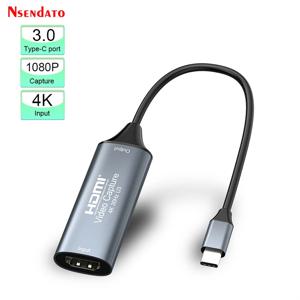 USB C hdmi 비디오 캡처 카드 4K 1080p HDMI to Type C 2.0 3.0 PC Andriod 카메라 Windows 용 비디오 그래버 캡처 레코더 박스