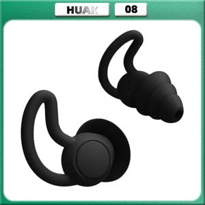 HUAK3 레이어 이어 플러그, 수면 소음 차단, 부드러운 실리콘 재사용 가능, 수면, 수영, 공부, 콘서트용