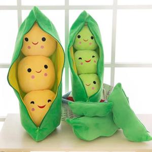 25CM 귀여운 어린이 아기 플러시 완두콩 채워진 식물 인형 장난감 어린이 Kawaii 품질 완두콩 모양의 베개 장난감 소년 소녀 선물