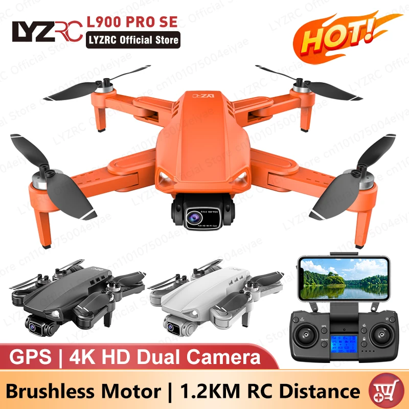 LYZRC L900 프로 SE 드론, 4K 전문 HD 듀얼 카메라, GPS 드론, 5G 와이파이, FPV 접이식 쿼드콥터, 브러시리스 모터, RC 헬리콥터