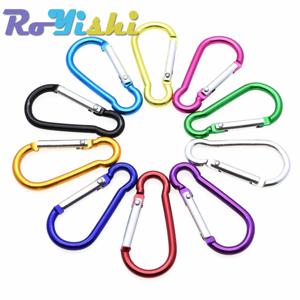 Paracord 야외 활동을위한 10 개/갑 알루미늄 Carabiner 스냅 후크 키 체인 하이킹 캠핑 10 색