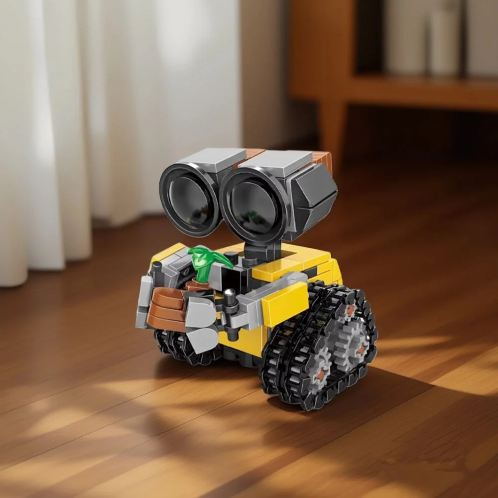 귀여운 로봇 MOC-Droid 만화 그림 기술 모델 빌딩 블록 벽돌 Diy 장난감 선물 아이