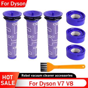 다이슨 V7 V8 Absolute Animal 무선 진공 청소기 프리 필터 및 포스트 필터 예비 부품용 필터 교체 진공 키트