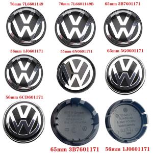 4pcs 55mm 56mm 65mm 70mm 76mm ABS 자동차 스타일링 휠 센터 캡 허브 커버 배지 액세서리 VW 폭스 바겐 3B7601171