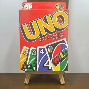 UNO WILD 클래식 컬러 넘버 매칭 카드 게임 112장 맞춤형 지울 수 있는 와일드 특수 액션 카드 포함 선물