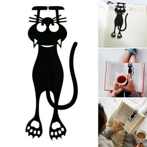 새로운 아크릴 창의적인 속이 빈 고양이 책갈피 검정색 걸이형 고양이 책갈피 DIY 필수 도구 책갈피 페이지 넘김 고양이 디자인