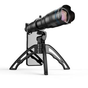APEXEL HD 36X 전화 렌즈 카메라 망원 줌 단안 망원경 렌즈 및 셀카 삼각대, 모든 스마트폰용 원격 셔터 포함