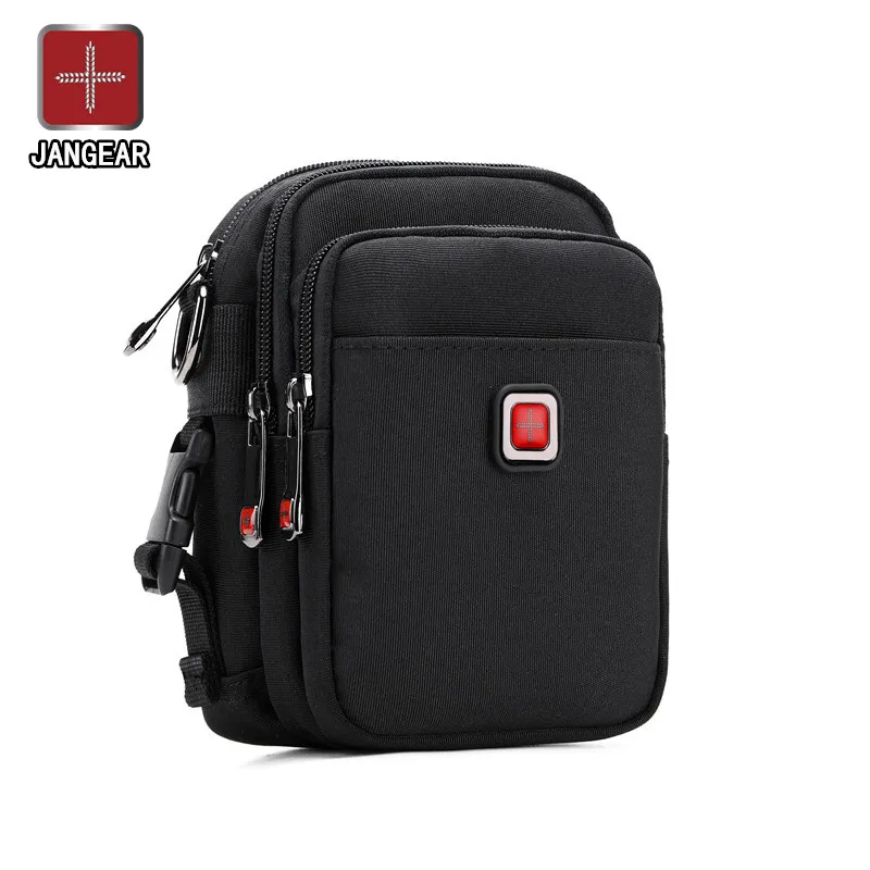 JANGEAR 남자 숄더 가방 캐주얼 메신저 가방 방수 남자 지갑 지퍼 Crossbody 벨트 다목적 미니 벨트 가방을 입을 수 있습니다