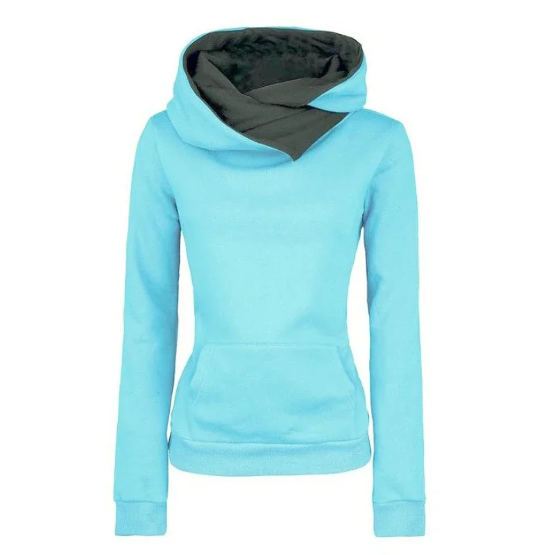 봄 가을 후드 여성 Tracksuit 솔리드 ​​컬러 패션 긴 소매 풀오버 크리스마스 캐주얼 따뜻한 후드 티셔츠 탑스
