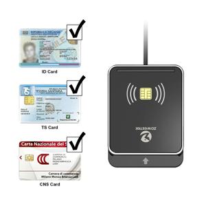 Zoweetek CIE ID 스마트 카드 리더, DNI CRS CNS용, Windows와 호환 가능