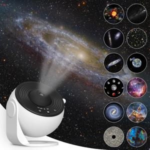 12 in 1 우주 별이 빛나는 하늘 갤럭시 4K HD 프로젝터 야간 조명 장식 360 °   어린이 성인 선물을 위한 침실 로맨틱 램프 회전