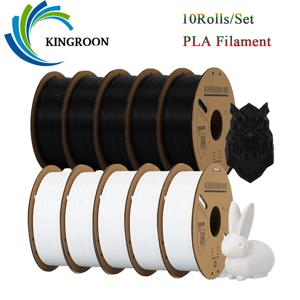 KINGROON PLA 필라멘트 1.75mm 3D 프린터 필라멘트 5/10 롤 3D 인쇄 플라스틱 소재 100% FDM 3D 프린터 믹스 용 버블 없음
