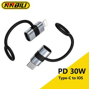 NNBILI PD30W Usb 유형 C-iOS 어댑터-iOS 남성-유형 C 여성 변환기 iPhone 14 13 12 11 Macbook 고속 커넥터