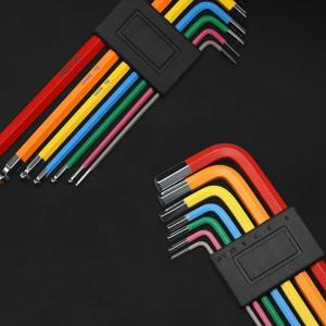 7Pcs 자전거 육각 도구 MTB 도로 자전거 수리 도구 키트 자전거 다채로운 육각 스패너 플랫 볼 오프닝 렌치 1.5/2/2.5/3/4/5/6mm