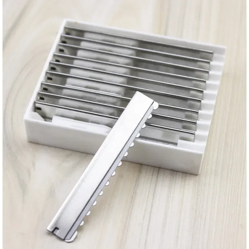 10/20pcs 안전 헤어 나이프 면도날 이발사 스테인레스 스틸 미용 트리머 얇은 커팅 블레이드 살롱 면도 블레이드
