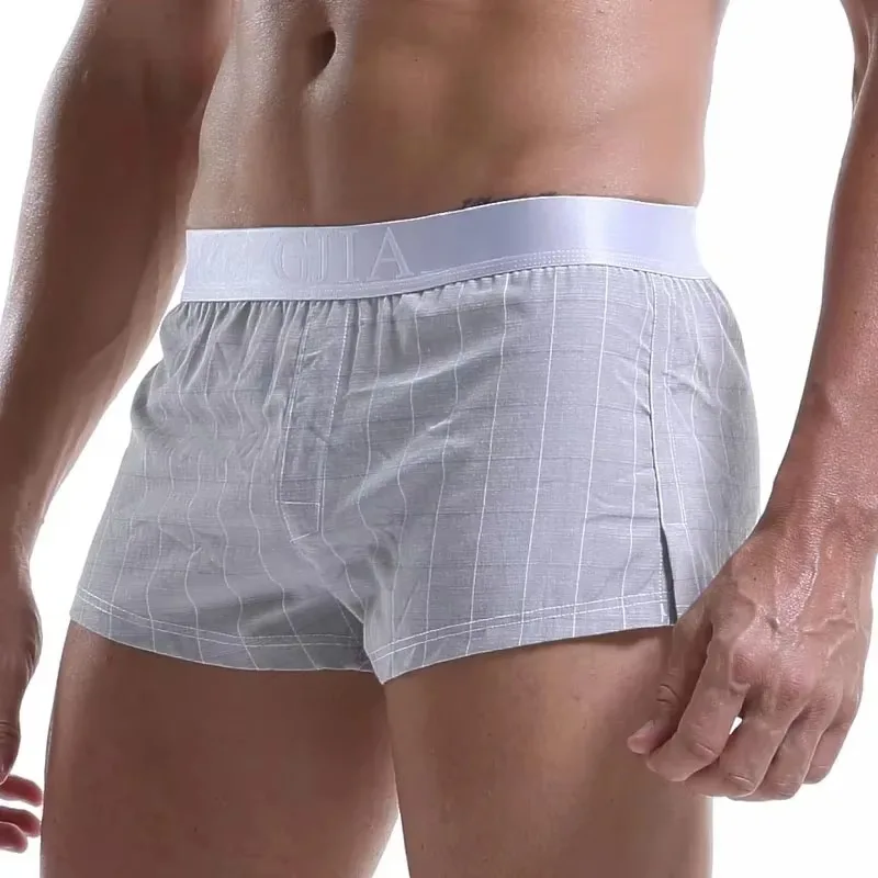 남성 코튼 복서 반바지 느슨한 여러 가지 빛깔의 남성 격자 무늬 속옷 Homewear 편안한 화살표 바지