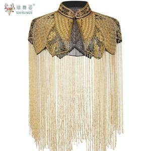 인도 섬세한 페르시 목도리 여성 긴 술 Cheongsam 클라우드 어깨 수제 페르시 패션 쇼 가운 고대 스타일 목도리