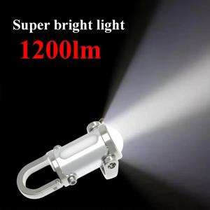 1200LM 초강력 미니 키링 손전등 LED 충전식 방수 미니 LED 손전등 (야외 캠핑용)