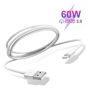 USB A-라이트닝 케이블 iPhone 14 13 12 11 Pro Max Plus XR Xs Max USB A 고속 케이블 충전기 와이어 전화 액세서리 1M 2M 3M