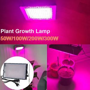 LED 식물 성장 램프 50W 100W 200W 300W 풀 스펙트럼 UV 투광등 실내 묘목 꽃 식물 재배용 그로우 텐트 박스