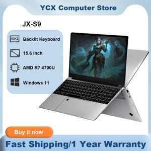 JX-S9 게이밍 노트북 컴퓨터 AMD R7 4700U 15.6인치 슬림형 경량 노트북 윈도우 11 32GB DDR4 2TB 지문인식 노트북