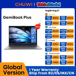 CHUWI GemiBook Plus 노트북 인텔 N100 그래픽, 12 세대 15.6 인치, 1920x1080P, 16GB RAM, 512GB SSD, 냉각 선풍기, 윈도우 11