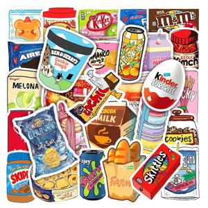 50Pcs 음식 음료 우유 포장 스티커 전화 자전거 벽 스크랩북 오토바이 멋진 자동차 방수 만화 스티커 어린이 장난감