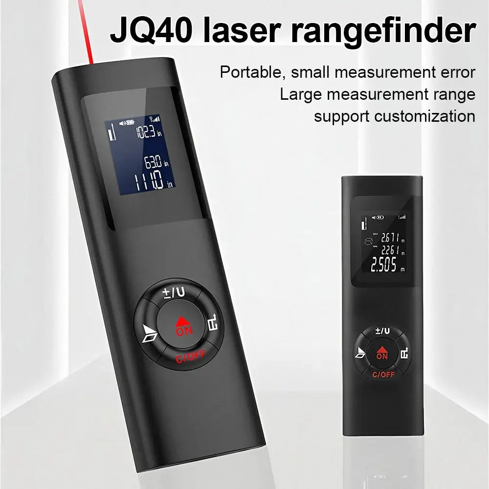 휴대용 미니 레이저 거리 계량기, USB 충전식, 휴대용 레이저 거리 측정기 테이프, 40m, 60m