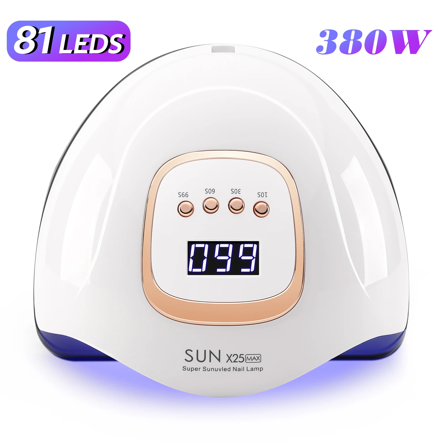 380W UV 네일 램프 81 LED 네일 건조기 기계 LCD 화면 포함 모든 손톱을 치료하기 위한 빠른 건조 매니큐어 램프 젤 네일 아트 도구