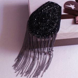 Epaulet 어깨 패드 술 Epaulet 무대 의상 빈티지 술 링크 체인 Epaulet 어깨 보드 배지 브로치 여성