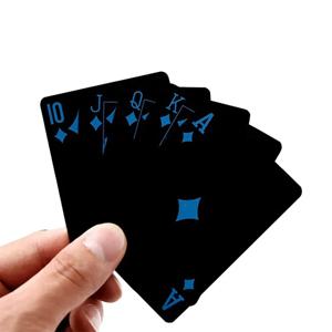 블랙 골드 재생 카드 포커 게임 데크 블루 실버 포커 정장 플라스틱 매직 방수 데크 카드 매직 워터 선물 컬렉션