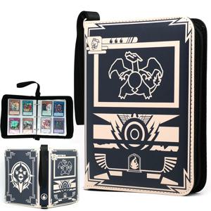 400PCS 카드 앨범 바인더 슬리브 지퍼 PTCG Yugioh TCG 4 포켓 트레이딩 카드 컬렉션 카드 홀더 장난감 선물