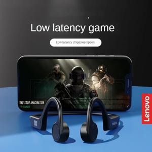Lenovo X4 골전도 블루투스 헤드폰 스포츠 이어폰 마이크 이어훅이 포함된 방수 무선 헤드셋 TWS Bass Hifi Stereo