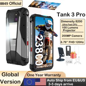 8849 탱크 3 프로 유니허츠 러기드 프로젝터 스마트폰 23800mAh 5G 안드로이드14 아웃도어 폰 512GB+36GB 120W 고속 충전 듀얼심