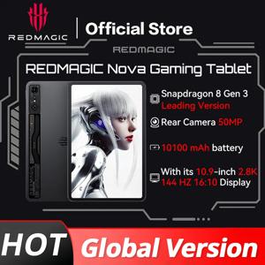 글로벌 버전 레드매직 게이밍 태블릿 패드 10.9인치 스냅드래곤 8 Gen 3 최고급 버전 10100mAh 충전 포함 50MP 카메라 탑재