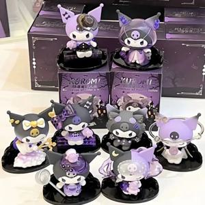 Sanrio Kuromi 늑대 인간 킬 시리즈 액션 피규어 인형 애니메이션 피규어 서프라이즈 백 귀여운 모델 팬 컬렉션 장난감 블라인드 보