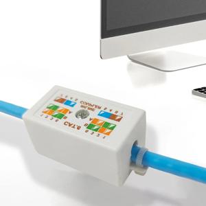 T8WC Cat6 정션 박스 RJ45 스플라이스 커넥터 Cat6 이더넷 케이블 액세서리용 비차폐 다운 유형 커플러