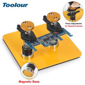 Toolour 자기 도움 손 납땜 도구 프레스 조정 거리 납땜/전자 수리를위한 PCB 클립 솔더 와이어 홀더