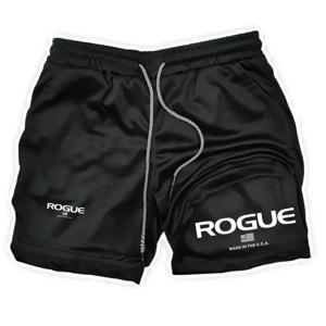 Rogue Gyms 남성용 피트니스 반바지 여름 운동복 2-in-1 타이트 반바지 2 레이어 남성용 운동 선수 짧은 훈련복