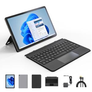 BNCF 뉴북 11 2-in-1 태블릿 윈도우11 노트북 (키보드 포함) 11인치 12GB LPDDR5+256GB NVMe SSD 알더레이크 N150 CPU Wi-Fi 6+BT 5.0