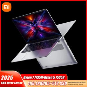 2025년형 샤오미 레드미 북 프로 14 노트북 14인치 라이젠 R5 7535H/R7 7735H 8코어 16G DDR5+512G SSD AMD 680M/660M 그래픽 노트북 PC