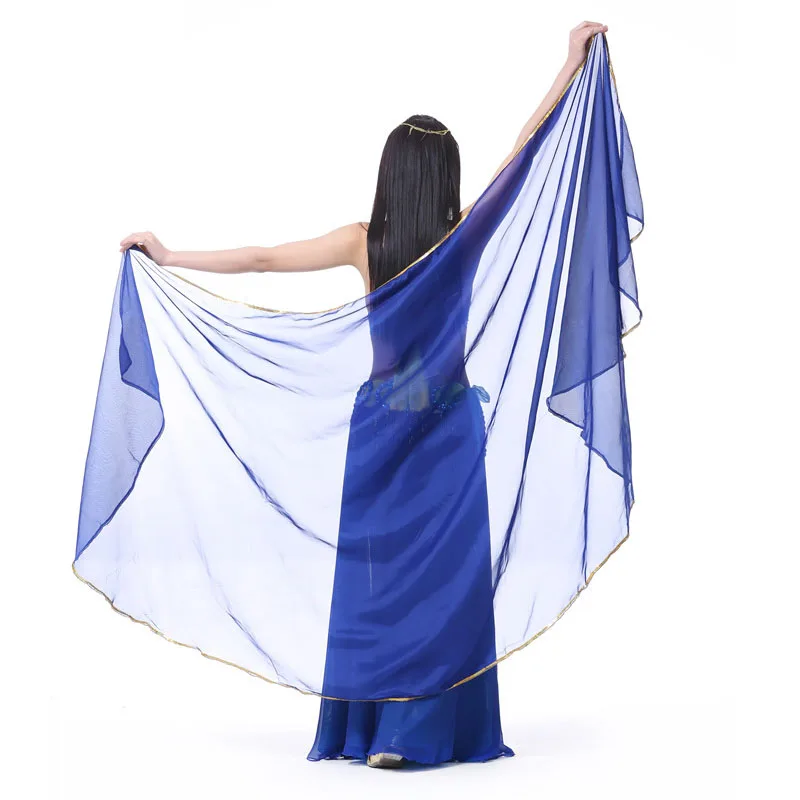1pcs 여자 밸리 댄스 쉬폰 베일 댄스 댄스 의상 쉬폰 목도리 베일 250*120CM