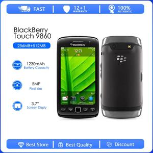 BlackBerry Torch 9860 리퍼브 오리지널 휴대폰 3.7인치 Blackberry OS 5MP 카메라 768MB RAM 4GB ROM 720p 480x800